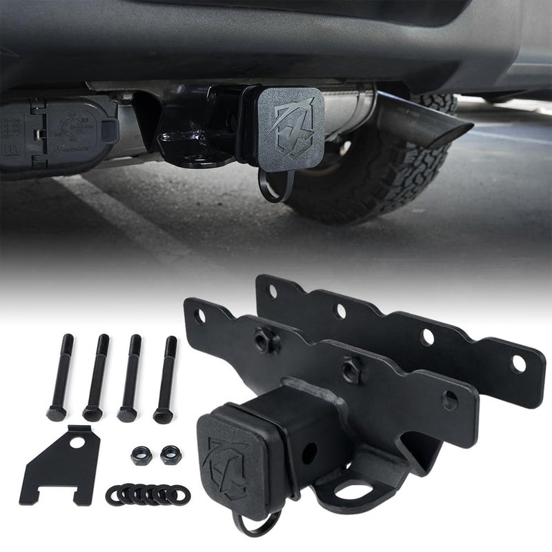 Xprite Tow Hitch Compatible with 20182025 Jeep Wrangler JL JLU 2 Door  4 Door 2 Inch Trailer Hitch Receiver with Cover