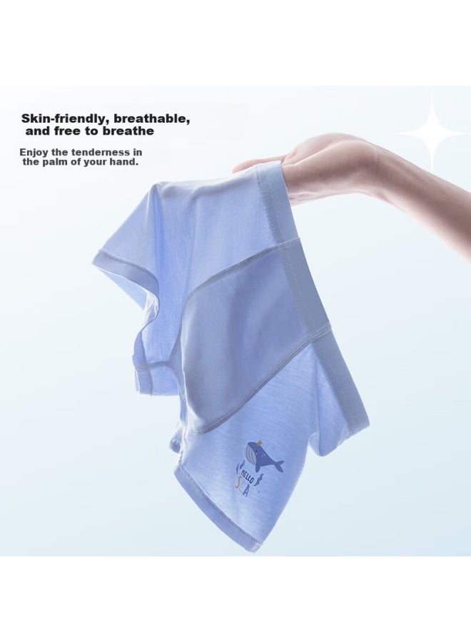 Yalu Children's Modal Boxer Briefs For Boys, Teenagers, And Adolescents, Antibacterial Underwear For Boys Without Cutting A-class Underpants - Image 4