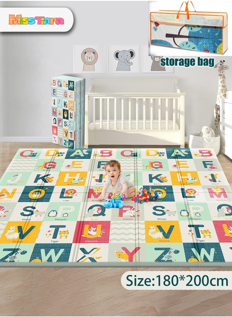 MissTiara - Baby Crawling Mat , 200*180*1 cm Non Toxic Floor Mat,Double-Sided Waterproof Baby Play Mat for Toddler Boy Girl - Image 1