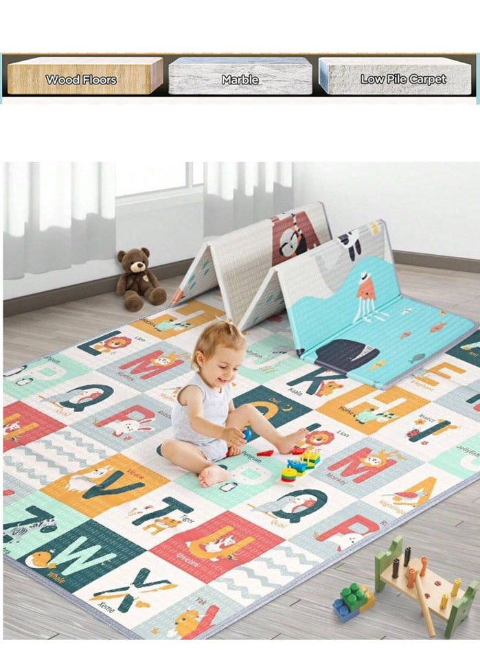 MissTiara - Baby Crawling Mat , 200*180*1 cm Non Toxic Floor Mat,Double-Sided Waterproof Baby Play Mat for Toddler Boy Girl - Image 1