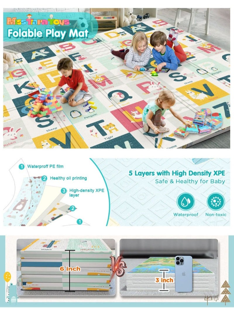 MissTiara - Baby Crawling Mat , 200*180*1 cm Non Toxic Floor Mat,Double-Sided Waterproof Baby Play Mat for Toddler Boy Girl - Image 1