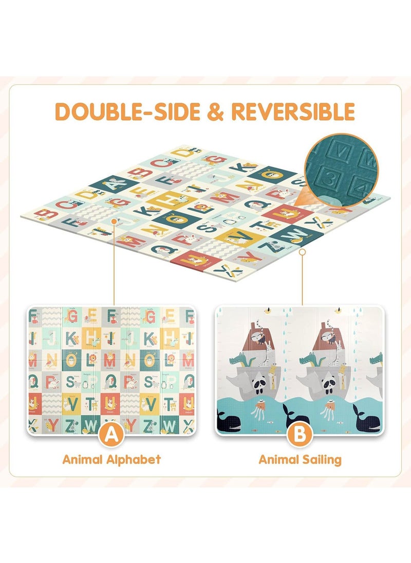 MissTiara - Baby Crawling Mat , 200*180*1 cm Non Toxic Floor Mat,Double-Sided Waterproof Baby Play Mat for Toddler Boy Girl - Image 1
