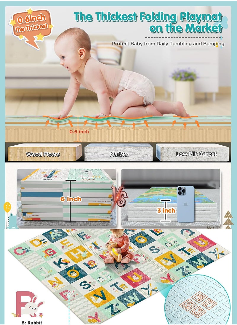 MissTiara - Baby Crawling Mat , 200*180*1 cm Non Toxic Floor Mat,Double-Sided Waterproof Baby Play Mat for Toddler Boy Girl - Image 1