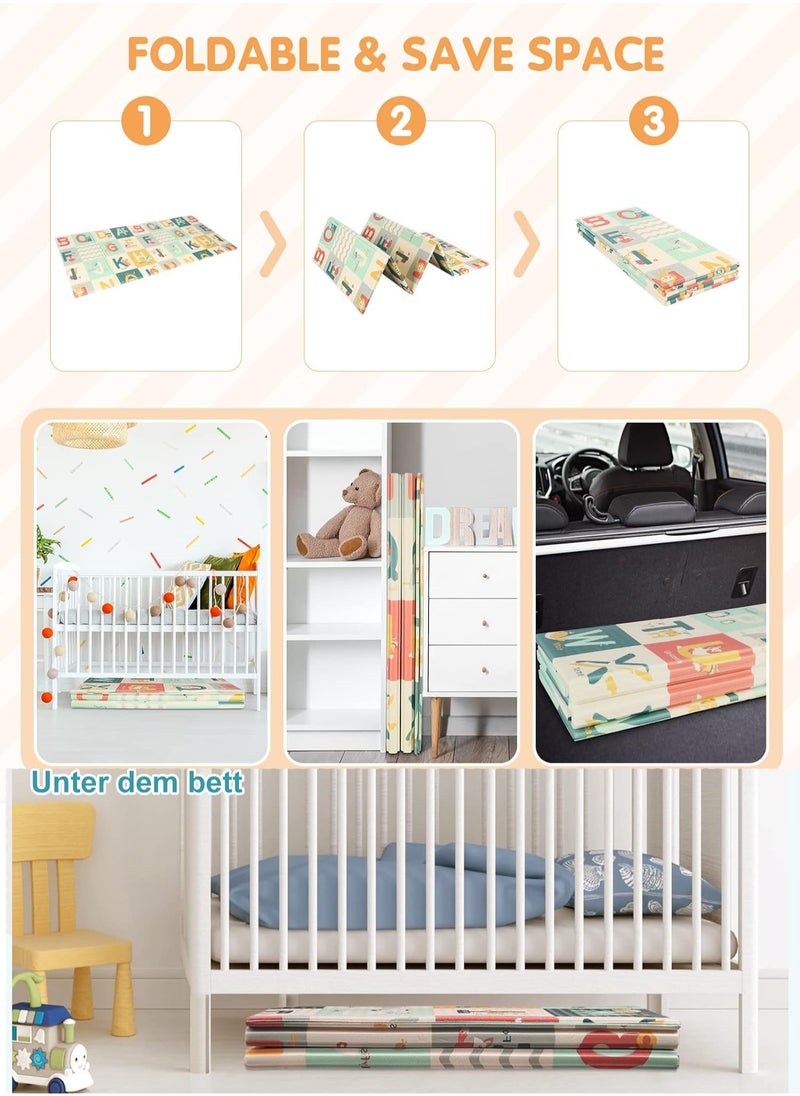 MissTiara - Baby Crawling Mat , 200*180*1 cm Non Toxic Floor Mat,Double-Sided Waterproof Baby Play Mat for Toddler Boy Girl - Image 1