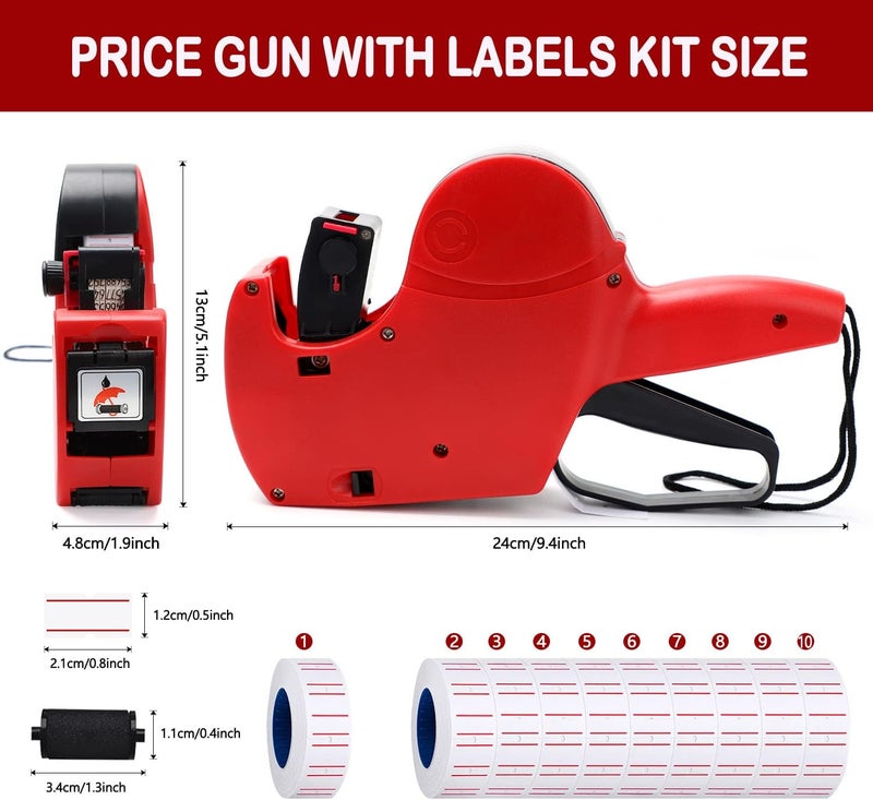 M&C Music Color MX-5500 Price Tag Gun Kit with Labels and Ink - Image 3