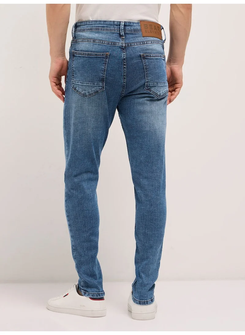 THE BEAR HOUSE  Men’s Classic Regular Fit Jeans for Casual & Everyday Wear | Comfortable Daily Wear Bottoms with Multiple Pockets | Stylish Regular Jeans for Office, Travel & Weekend Outings for Men | Best Price UAE