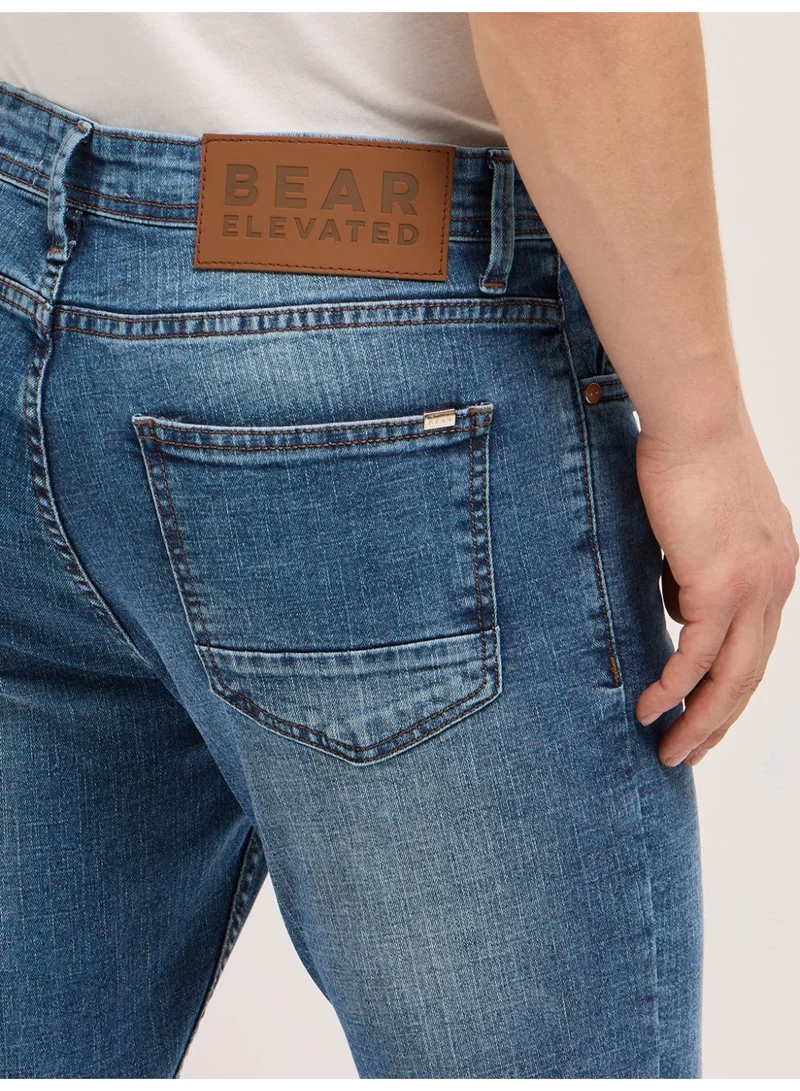 THE BEAR HOUSE  Men’s Classic Regular Fit Jeans for Casual & Everyday Wear | Comfortable Daily Wear Bottoms with Multiple Pockets | Stylish Regular Jeans for Office, Travel & Weekend Outings for Men | Best Price UAE