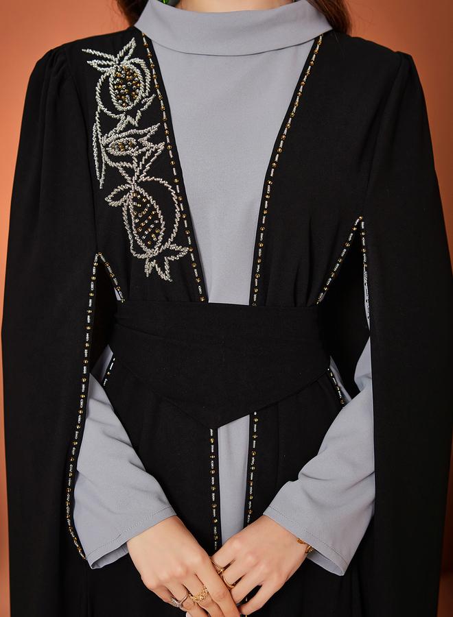 Take Two Women Rhinestone Embellished Kimono with Inner Dress Set - Image 4