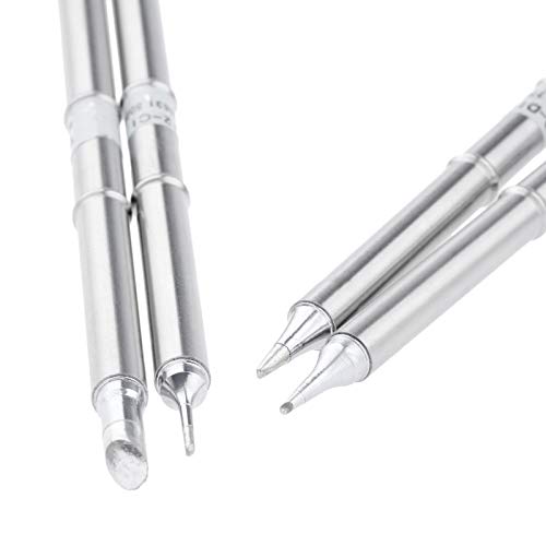 Yetaha 4 Pcs T12 Solder Iron Tips, Welding Tool Replacement for FX-951 FX-952, Hakko Soldering Rework Station for T12-C4 T12-BC1 T12-D12 T12-BC1 - Image 3