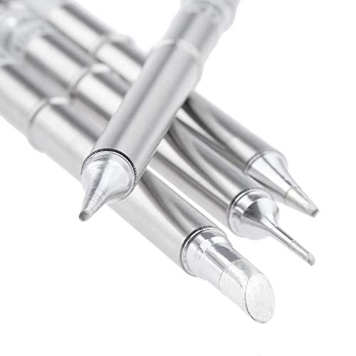 Yetaha 4 Pcs T12 Solder Iron Tips, Welding Tool Replacement for FX-951 FX-952, Hakko Soldering Rework Station for T12-C4 T12-BC1 T12-D12 T12-BC1 - Image 4