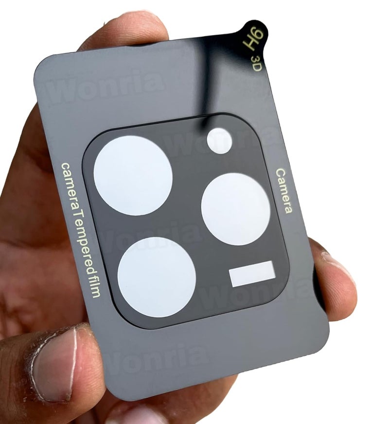 WonRia ® حزمة 1 - واقي زجاج الكاميرا الخلفية لجهاز Realme 15T 5G - واقي عدسة الكاميرا [3D متميز] - أسود - Image 2