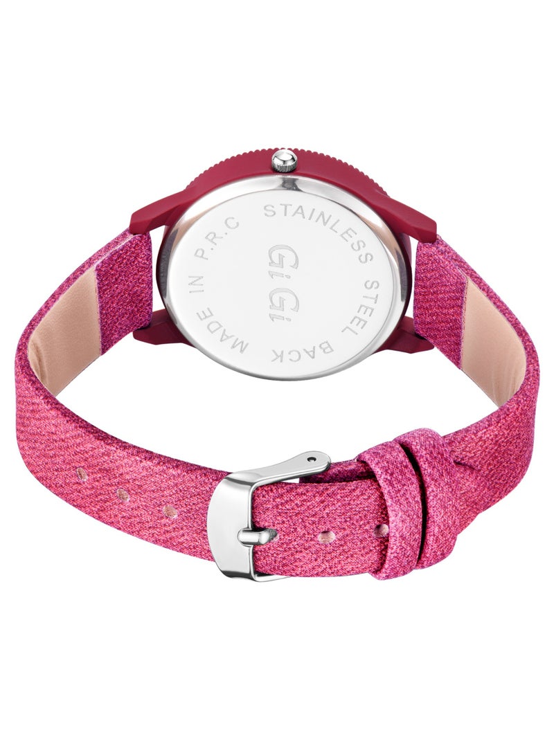 جيجي ساعة يد نسائية من جيجي انالوج بسوار جلدي وكريستال - Image 3