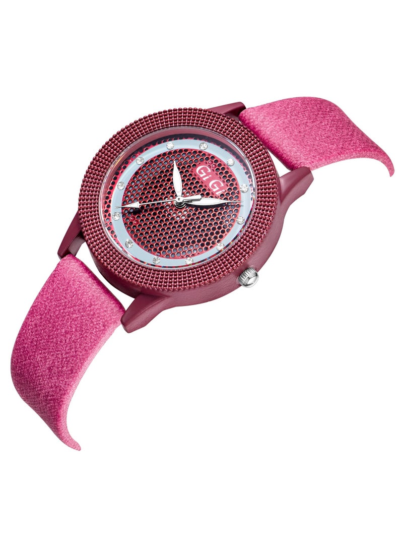 جيجي ساعة يد نسائية من جيجي انالوج بسوار جلدي وكريستال - Image 2