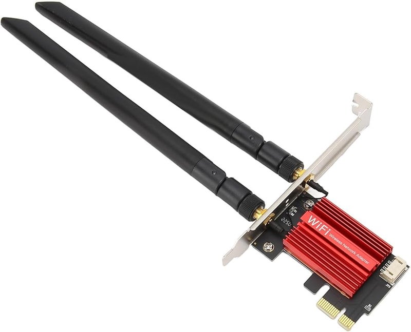 بطاقة واي فاي PCIe بسرعة 1200 ميجابت في الثانية مع بلوتوث 4.2 وهوائيين لأجهزة الكمبيوتر المكتبية بنظام Windows 7 و8 و10 و11 - Image 1