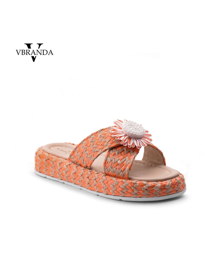 Vbranda A summer jute slipper is a lightweight and comfortable SF-56-ORANGE - Image 2