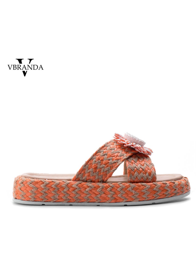 Vbranda A summer jute slipper is a lightweight and comfortable SF-56-ORANGE - Image 3