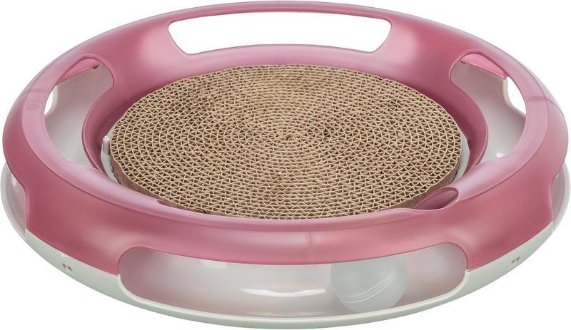 TRIXIE Race  Scratch Cat Circle Track Cardboard Scratching Pad Interactive Cat Toy Cat and Mouse Game - Image 1