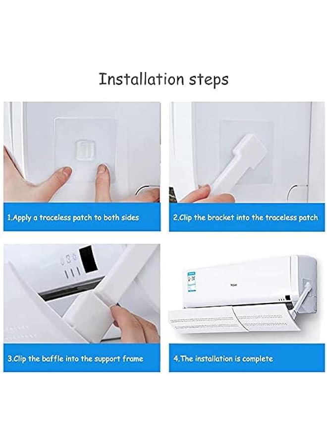 Air Conditir Windshield Wind Baffle Blowing Deflector Cover Adjustable Air Conditioning Windshield Anti Direct Blowing Month Windproof Baffle Windshield - Image 4