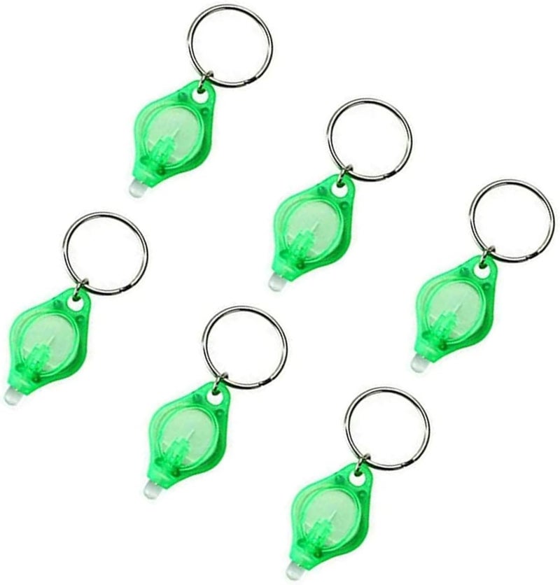 MACHSWON Mini Keychain Torches UV Flashlight Money Checker Key-Chain LED Light Torch Green 6PCS - Image 1