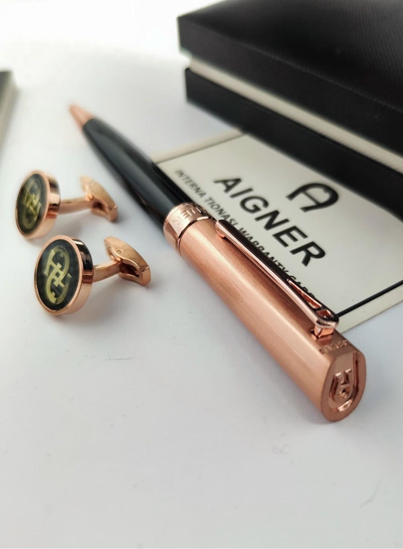 Aignis New Aigner pen and cufflink, latest version 