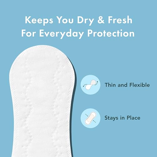 Rael Panty Liners for Women Organic Cotton Cover Daily Pantiliners Light Absorbency Unscented Chlorine Free Micro Thin 140 Count - Image 5