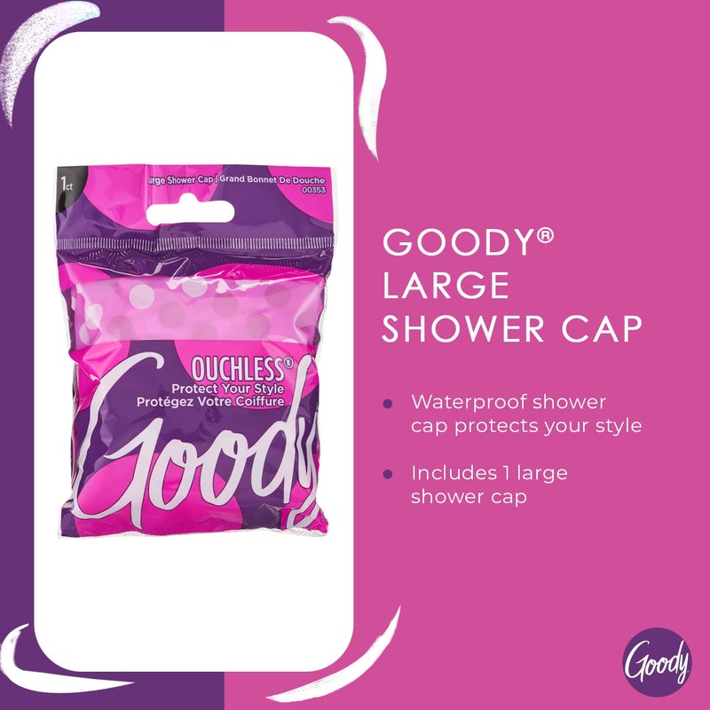 Goody Styling Essentials Shower Cap, 1 Count - Protect Your Hairstyle While Remaining Comfortable - Made with Durable and Waterproof Materials - Hair Accessories for Men, Women, Boys, and Girls - Image 2