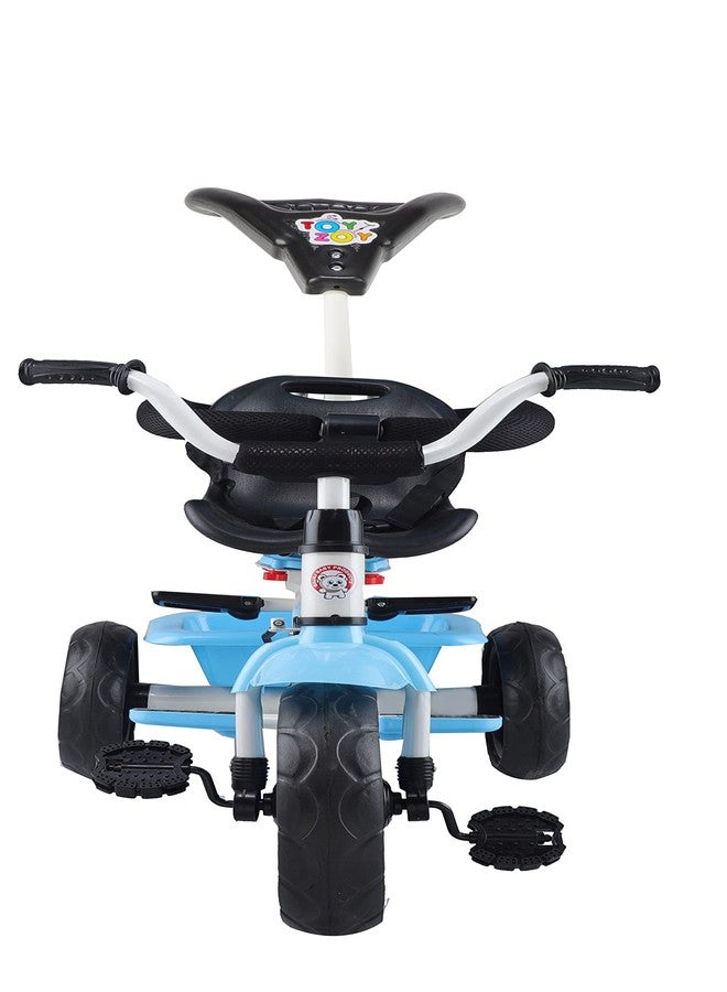 JoyRide 3 in 1 Stroll 'N Ride Baby Tricycle,Toddler Stroller Kids Pedal Tricycle w/Pusher Adjustable Handle Seat Storage Rotating Seat for 12 Months to 5 Years (Blue) - Image 3