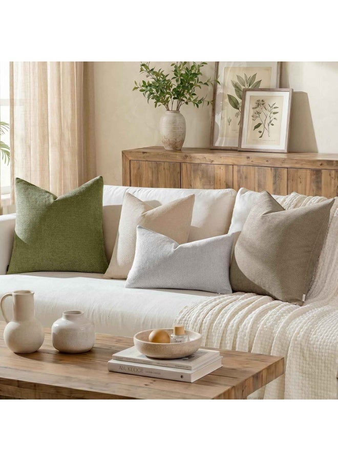 Pack of 2,Throw Pillow Covers,Decorative Chenille Cushion Cover,Throw Pillow Covers,Cushion Covers situable for Sofa,Living Room Couch,Bed - Image 2