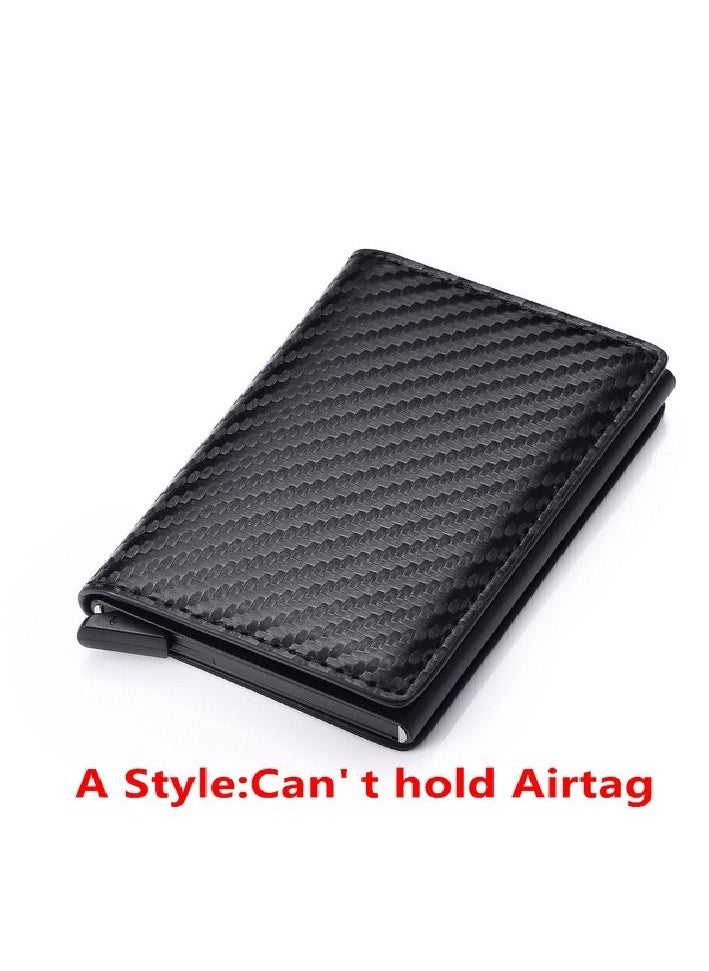 Generic - AirTag Wallet for Men Card Holder RFID   Blocking Smart Air Tag Leather Wallet with Apple Airtag Holder - Image 1