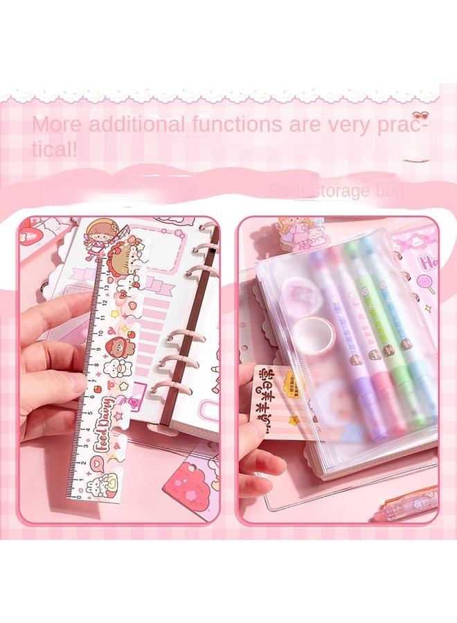 Bluejw Hand Book Suit Gift Box Hand Book Girl's Cute Girl's Heart Children's Notebook Girl's Primary School Student's Complete Set - Image 4