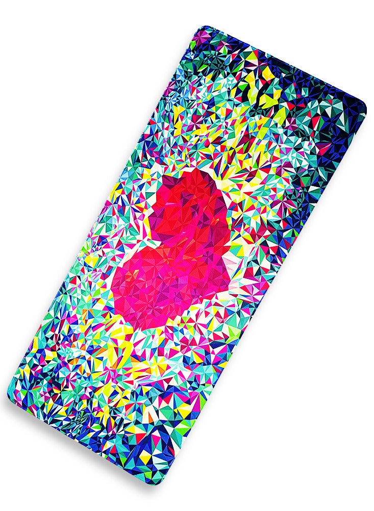 Large Mouse Pad , brighting colours heart Theme ( 70cmx30cmx2mm ), HD Printing Style Desk Mat, Mouse and Keyboard Pad Extended, Waterproof Fabric Surface Mouse Pads for Desk, Anti-Slip Rubber Base - Image 2