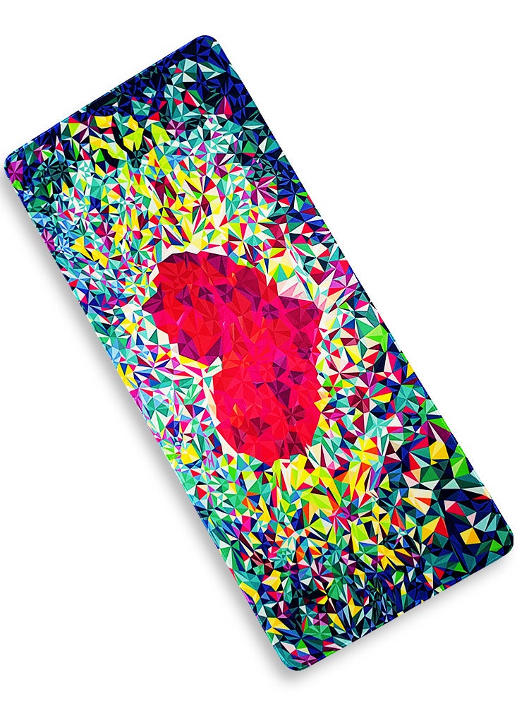 Large Mouse Pad , brighting colours heart Theme ( 70cmx30cmx2mm ), HD Printing Style Desk Mat, Mouse and Keyboard Pad Extended, Waterproof Fabric Surface Mouse Pads for Desk, Anti-Slip Rubber Base - Image 3