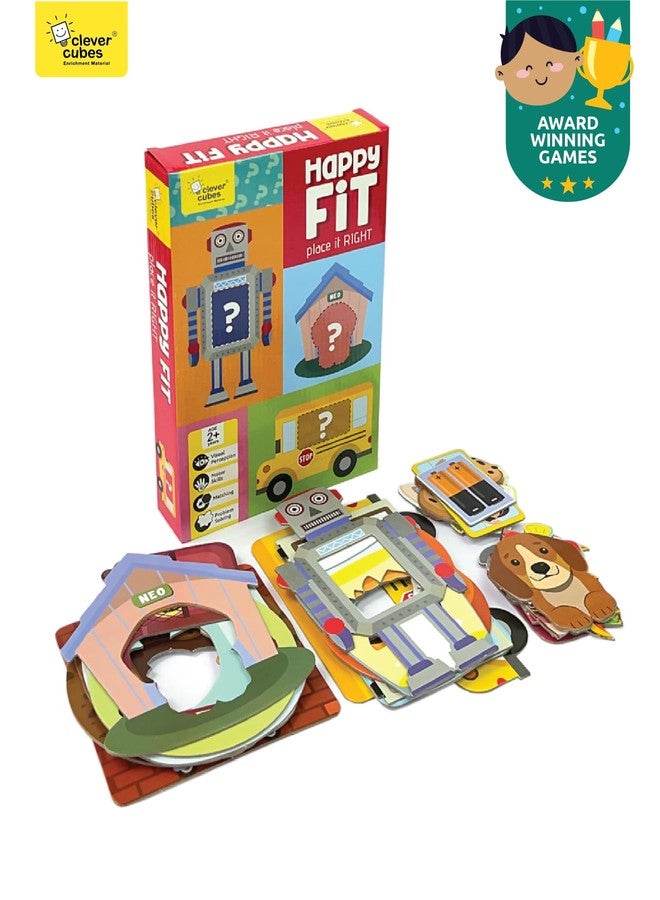 Clever Cubes Happy FIT | 2 Piece Puzzle (Set of 12) | Games for Kids 2 3 4 Years | Memory and Motor Skills | Birthday and Return Gifts | Educational Activity Games | Early Learning | Preschool Toy - Image 2