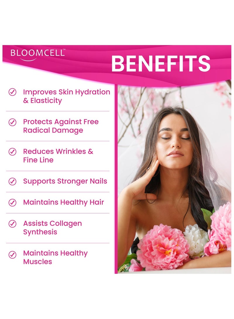 Bloomcell Marine Sourced Collagen + Hyaluronic Acid + Vitamin C Powder- 201g (Unflavored) - Image 3