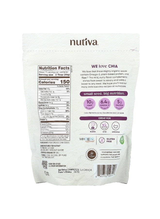 Nutiva Nutiva, Organic Chia Seeds, 12 oz (340 g)  - Image 2