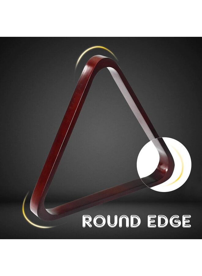 LAMAY Solid Wood Pool Ball Rack Billiard Ball Triangle Rack, Pool Table Ball Holder Positioning Rack,2-1/4" Pool Ball Rack(RED) - Image 2