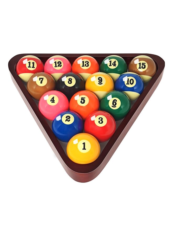 LAMAY Solid Wood Pool Ball Rack Billiard Ball Triangle Rack, Pool Table Ball Holder Positioning Rack,2-1/4" Pool Ball Rack(RED) - Image 4