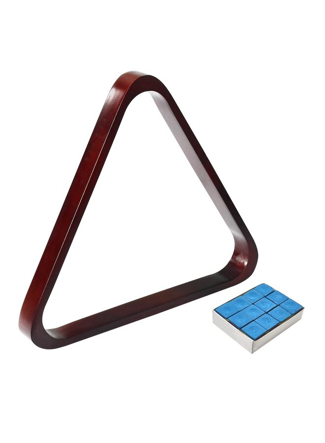 LAMAY Solid Wood Pool Ball Rack Billiard Ball Triangle Rack, Pool Table Ball Holder Positioning Rack,2-1/4" Pool Ball Rack(RED) - Image 1