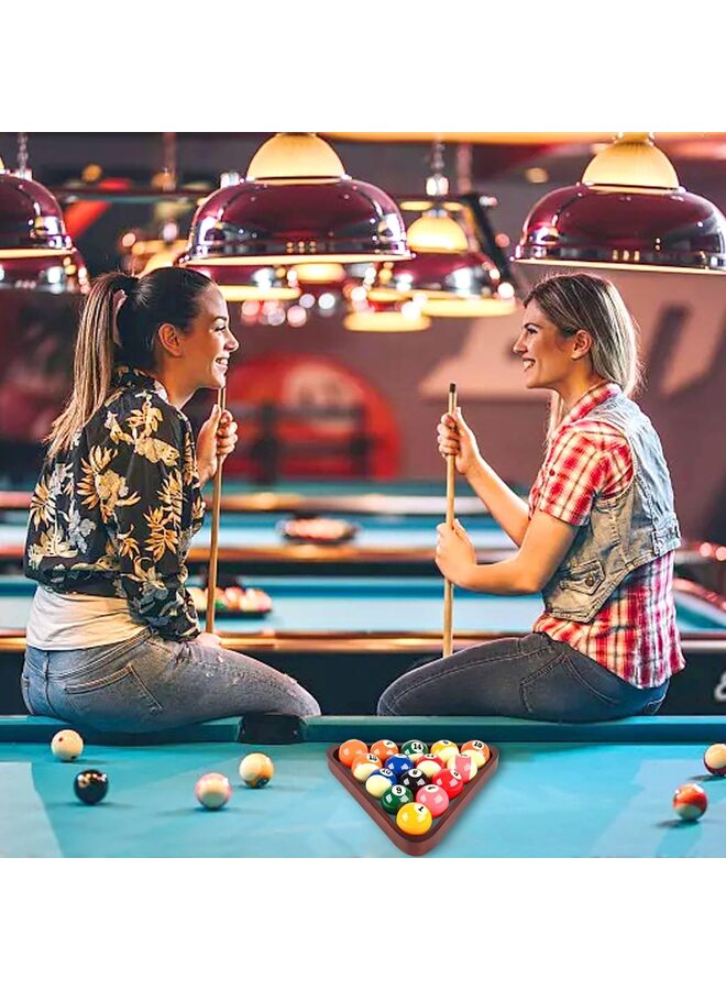 LAMAY Solid Wood Pool Ball Rack Billiard Ball Triangle Rack, Pool Table Ball Holder Positioning Rack,2-1/4" Pool Ball Rack(RED) - Image 5