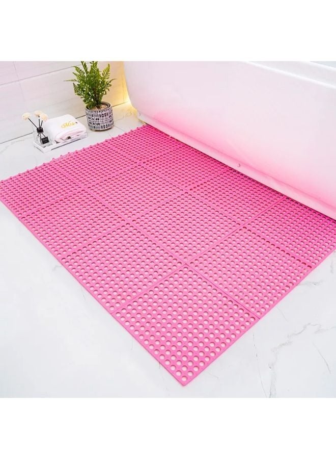 12 Pieces PVC Non-slip Shower Mat Bathroom Square for Kitchen and Toilet - Image 1