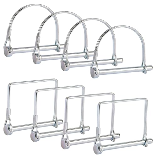 Aurdeayi 8PC Trailer Hitch Pin, Standard 1/4 Inch Hitch Pins, Strong Trailer Coupler Pin Safety Lock, Easy Hook Up Locking Retainer, Perfect for Tractor, RV, Farm Yard Equipment - Image 1