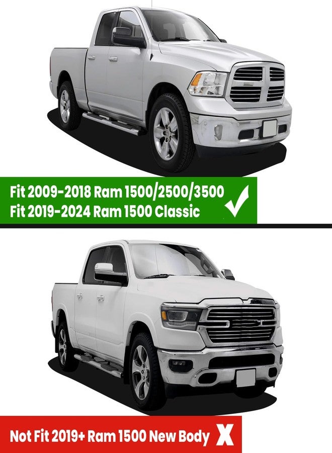 LASFIT سجادة باب خلفي LASFIT لسيارات رام 1500 موديلات 2009-2018، ورام 2500/3500 موديلات 2009-2025، ورام 1500 كلاسيك موديلات 2019-2024 (أبواب خلفية قياسية)، بطانة حماية باب خلفي من مادة TPE مقاومة لجميع الأحوال الجوية، ملحقات بديلة، أسود - Image 2
