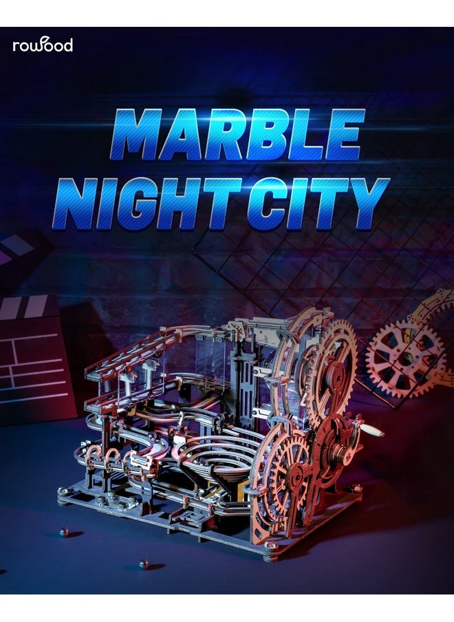 RoWood 3D Puzzles For Adults, Model Kits For Adults To Build, Wooden Puzzles Christmas Birthday Gifts For Adults&Teens- Marble Night City Lga01  - Image 2