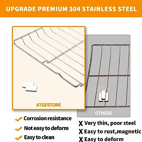atgestore Upgraded MHL63411403 Oven Rack Replacement for LG Oven Parts 24.75 x 16 IN Range Oven Shelf LDG4313ST LREL6323S LG 304 Stainless Steel Stove Standard Oven Bake Rack Air Fryer Wire Shelf Accessories - Image 5