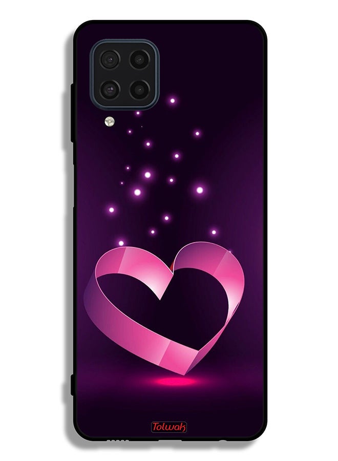 Tolwak Samsung Galaxy M22 Protective Case Cover Heart Art - Image 2