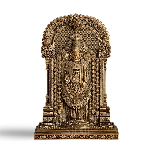 SILAII Lord Sri Venkateswara Divine Sculpture – 1 FEET – Antique Bronze | Tirupati Balaji Idol | Home Decor, Pooja Mandir & Gift Purpose - Image 1