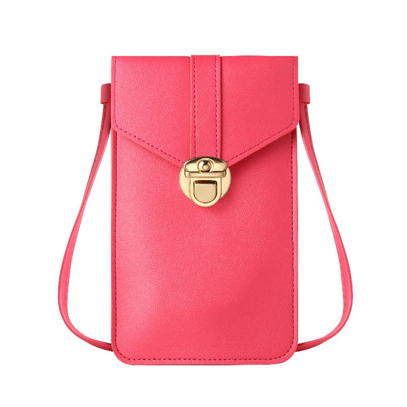New Mobile Phone Bag Women'S Fashion Mini Female Student Korean-Style All-Match Coin Purse Transparent Touch Screen Small Bag Crossbody Bag - Image 1