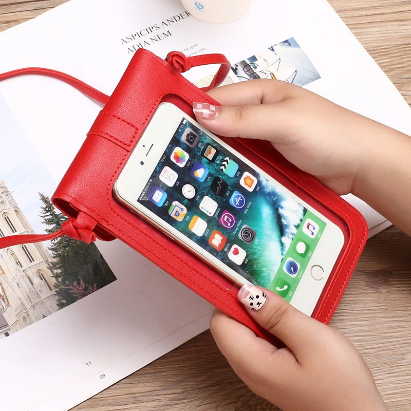 New Mobile Phone Bag Women'S Fashion Mini Female Student Korean-Style All-Match Coin Purse Transparent Touch Screen Small Bag Crossbody Bag - Image 4