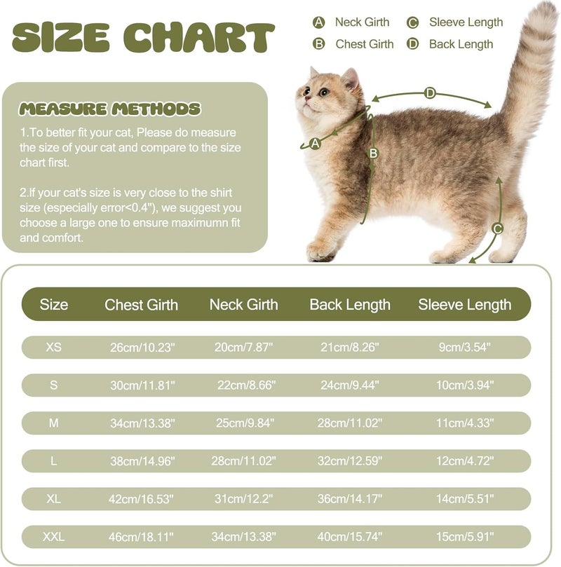 ADNIKIA Cat Pajamas for Cats Only, Sticky Hair Cat Clothes, Sphynx Hairless Cats Sweater, Recovery Suit After Surgery, Prevent Lost Hair Kitten Onesie Shirts Costumes Outfits for Pet - Image 4