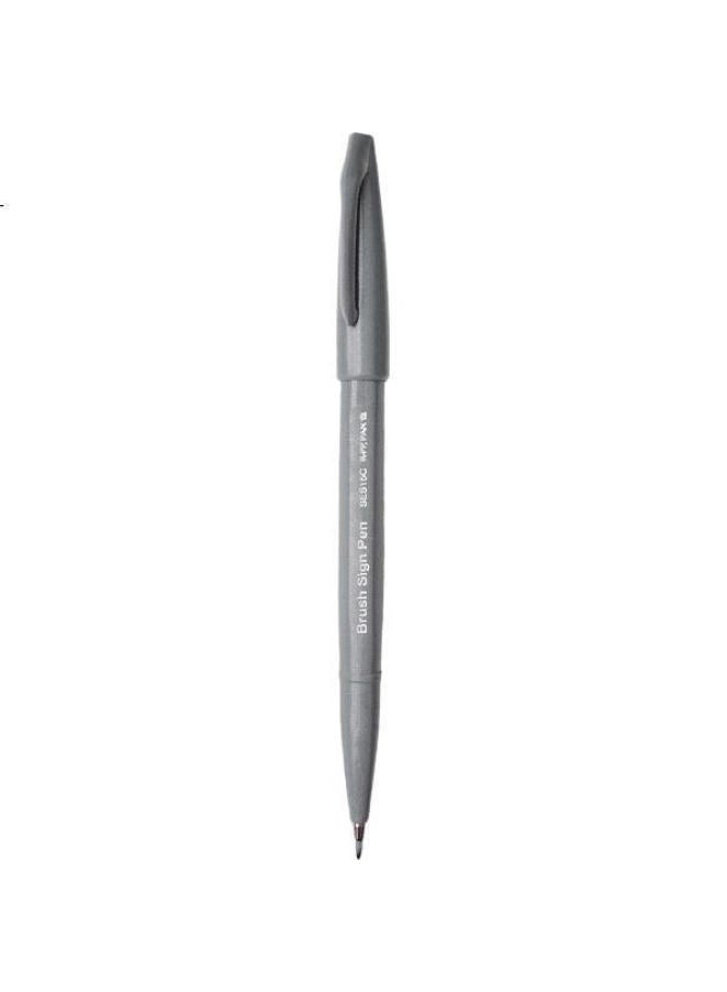 Pentel Ses15C Touch Brush Pen Gray - Image 2
